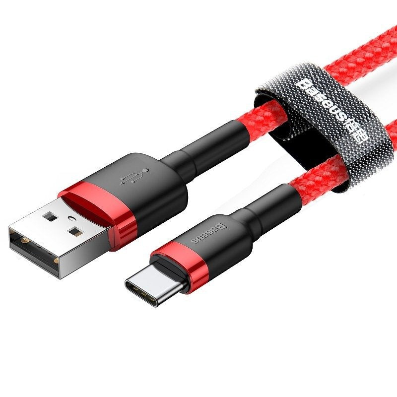 Cable de Datos y Carga USB-A a USB-C Baseus Cafule, 60W, 1m, Rojo