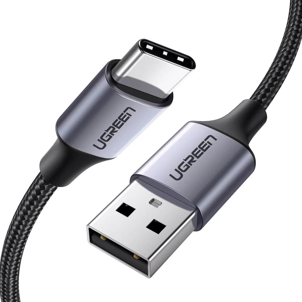 Cable de Datos y Carga USB-A - USB-C UGREEN US288, 18W, 0.25m, Negro