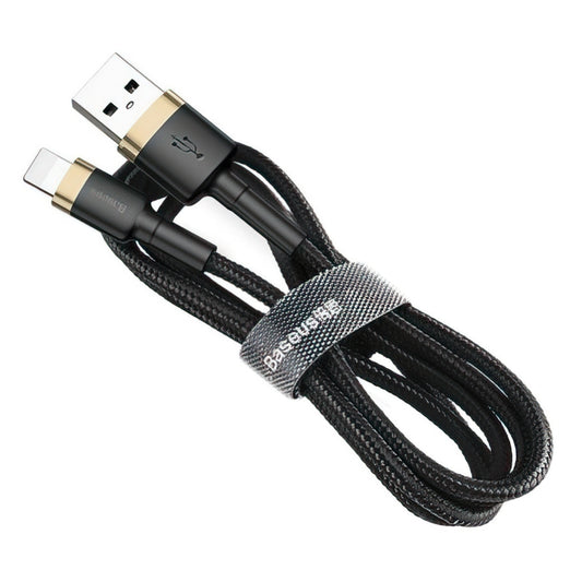 Cable de Datos y Carga USB-A - Lightning Baseus Cafule, 18W, 3m, Dorado CALKLF-RV1
