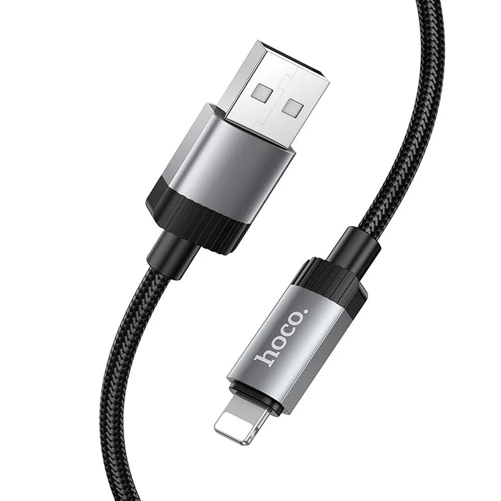 Cable de Datos y Carga USB-A - Lightning HOCO X117, 18W, 1m, Negro