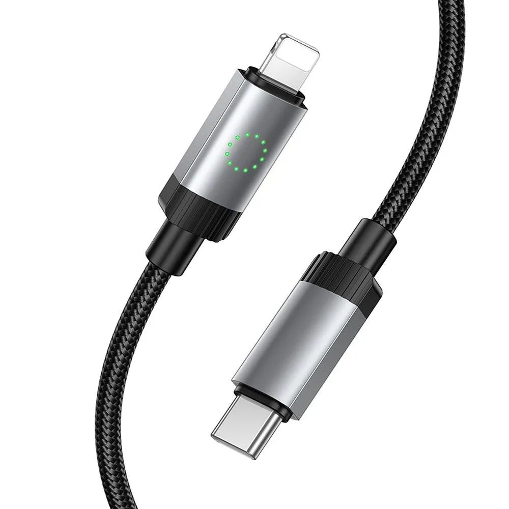 Cable de Datos y Carga USB-C - Lightning HOCO X117, 27W, 1m, Negro