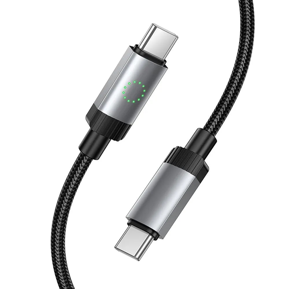 Cable de Datos y Carga USB-C - USB-C HOCO X117, 60W, 1m, Negro