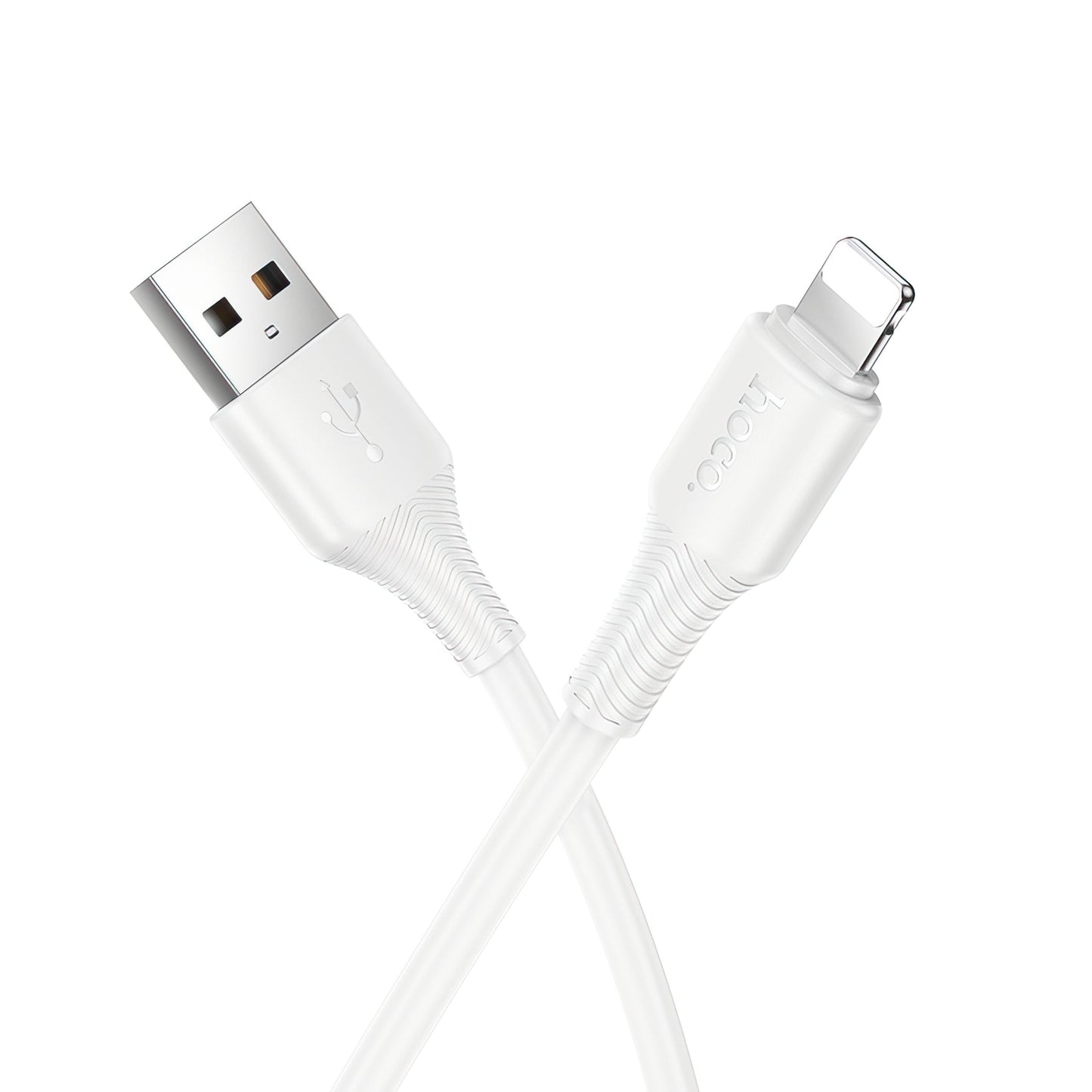 Cable de Datos y Carga USB-A - Lightning HOCO X120, 18W, 1m, Blanco