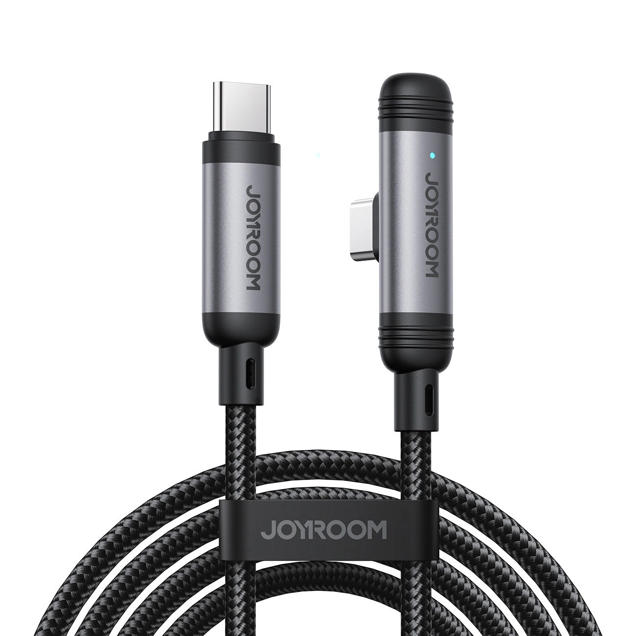 Cable de Datos y Carga USB-C - USB-C Joyroom S-A56 EnjoyX Angled, 60W, 1.2m, Negro