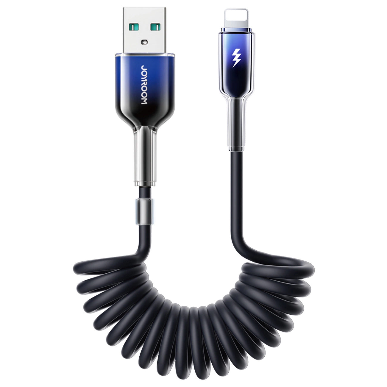 Cable de Datos y Carga USB-A - Lightning Joyroom S-A43 Crystal, 18W, 1.5m, Negro