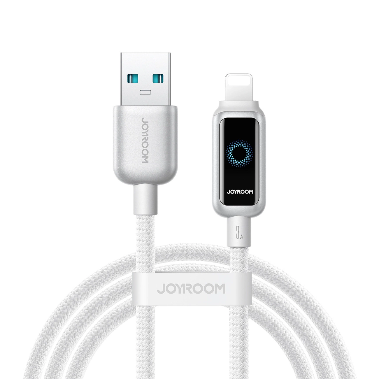 Cable de Datos y Carga USB-A - Lightning Joyroom S-A55 StarFlight Display, 18W, 1.2m, Blanco