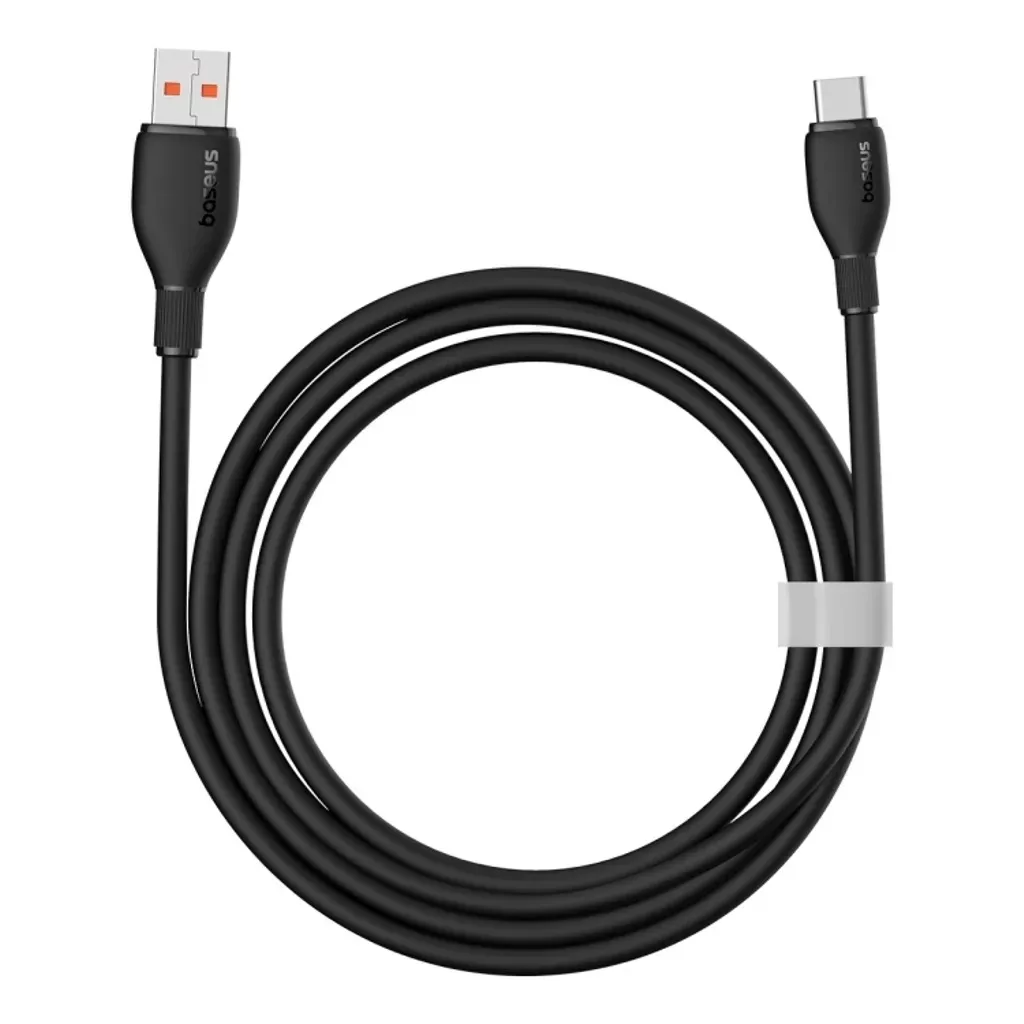 Cable de Datos y Carga USB-A - USB-C Baseus Pudding, 100W, 1.2m, Negro P10355703111-00
