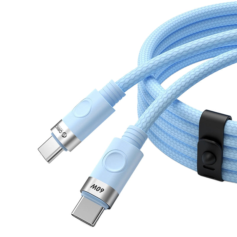 Cable de Datos y Carga USB-C - USB-C Orico CDX, 60W, 1m, Azul