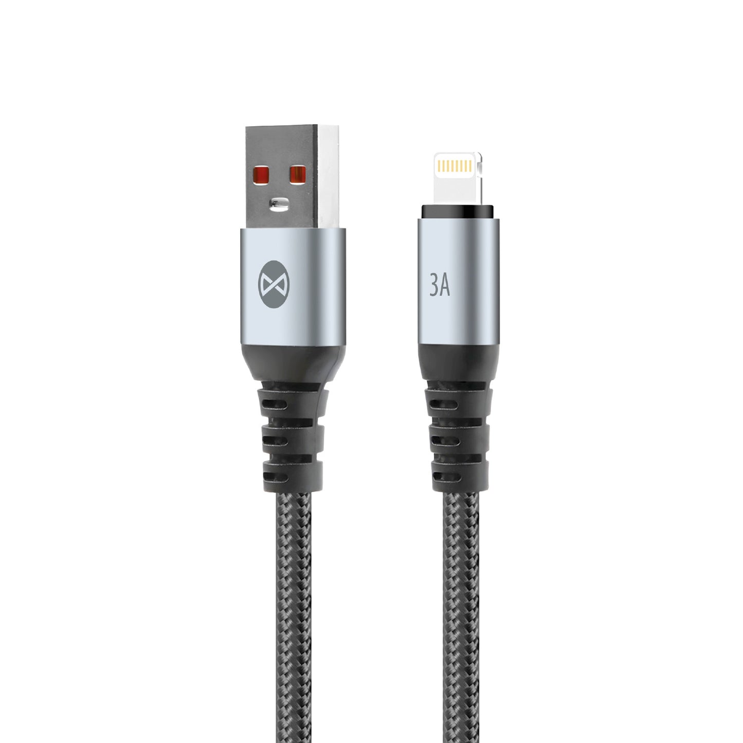 Cable de Datos y Carga USB-A - Lightning Forever Braix, 18W, 1m, Negro