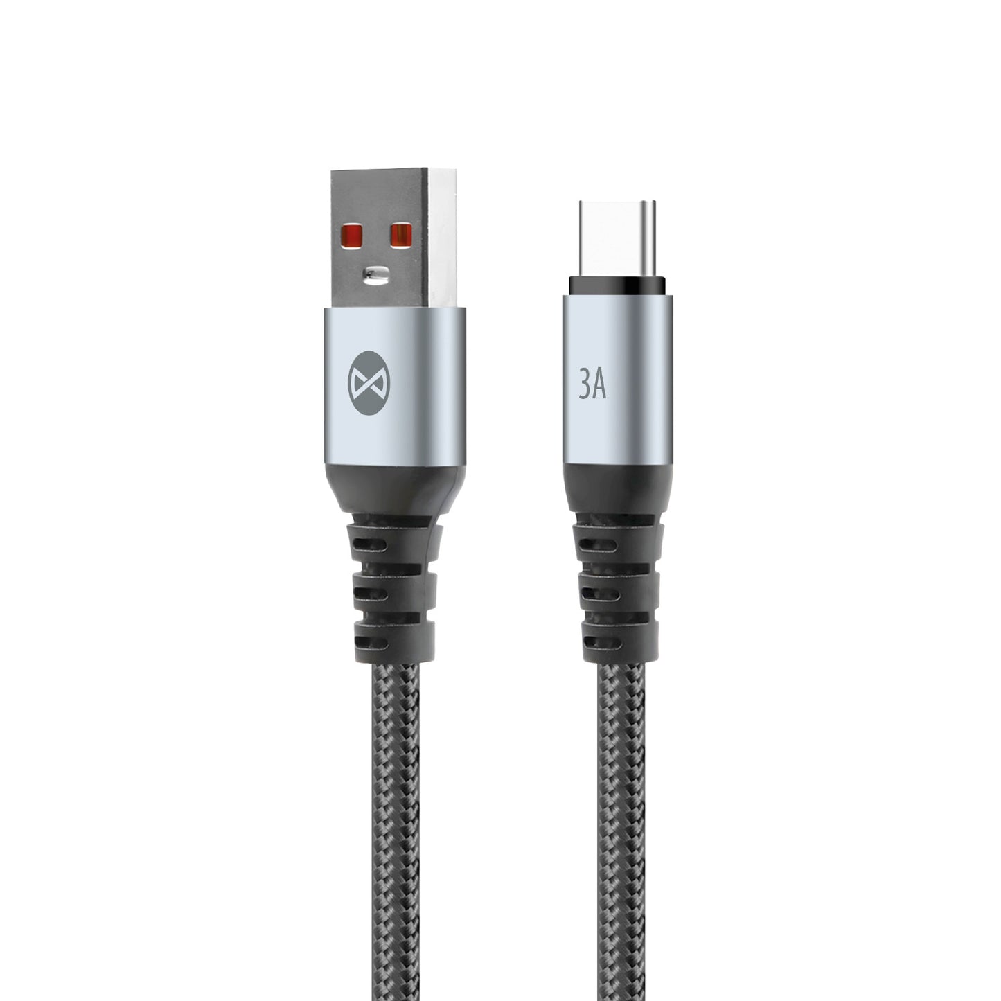 Cable de Datos y Carga USB-A - USB-C Forever Braix, 18W, 1m, Negro