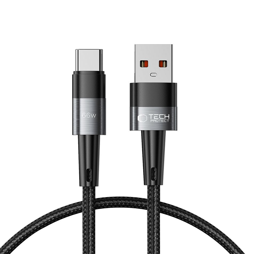 Cable de Datos y Carga USB-A - USB-C Tech-Protect Ultraboost, 66W, 0.5m, Gris