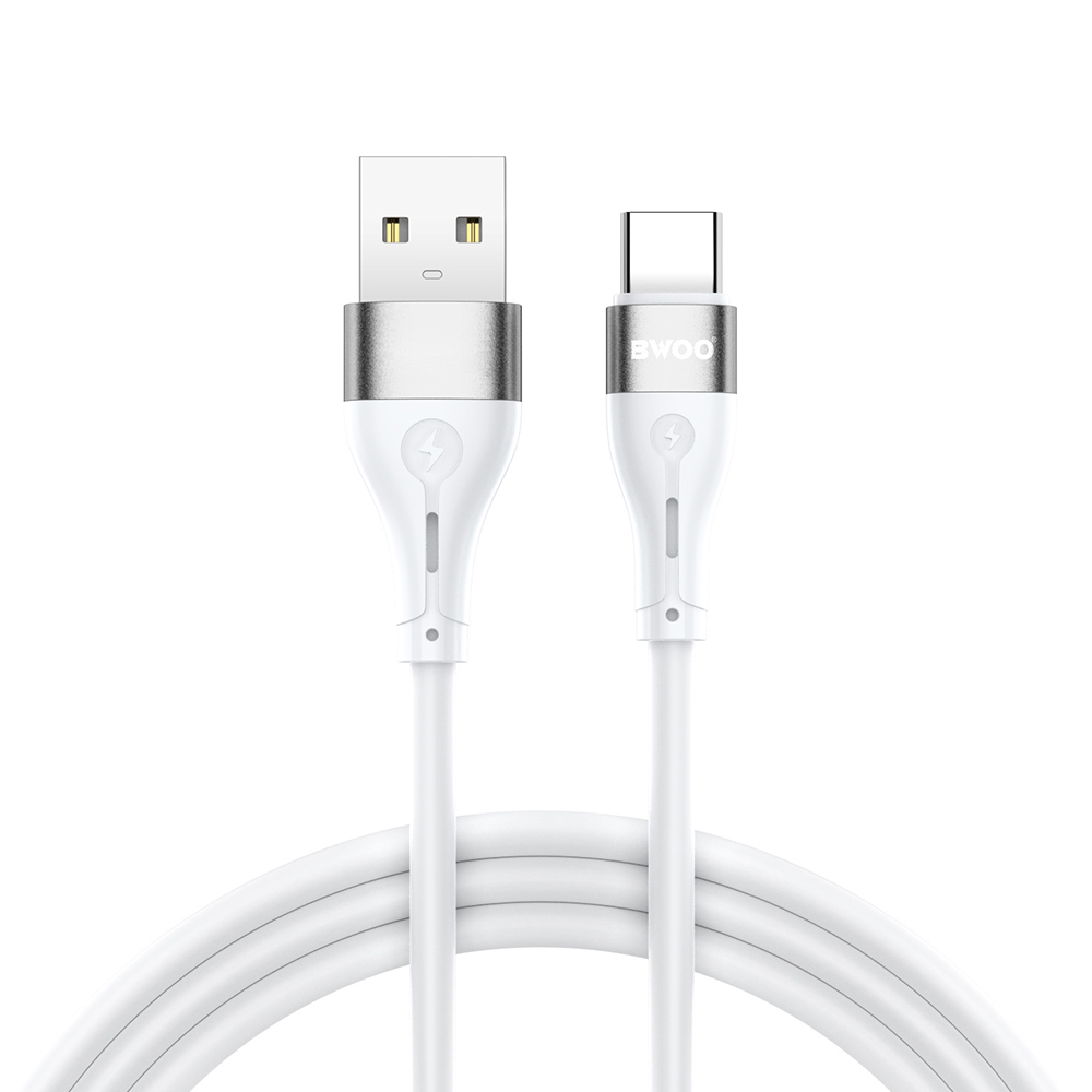 Cable de Datos y Carga USB-A - USB-C BWOO X280C, 15W, 1m, Blanco