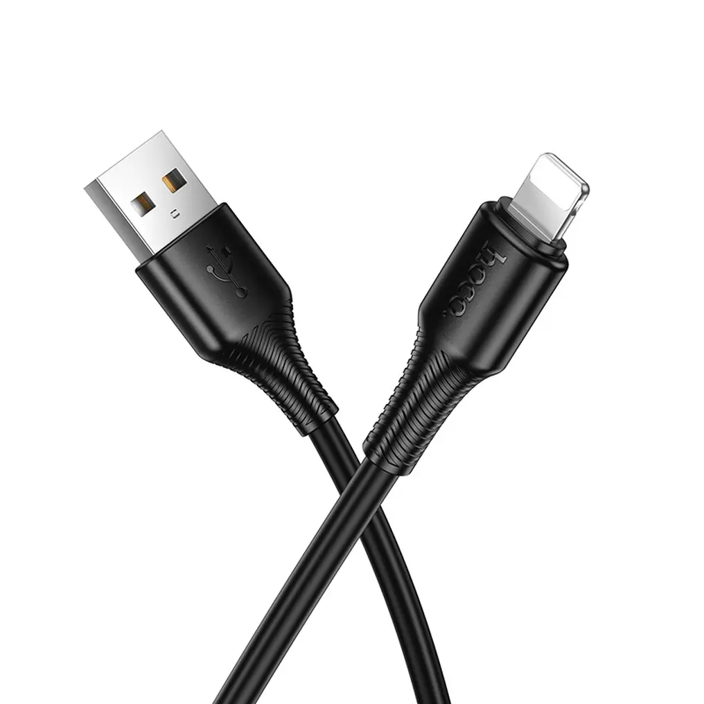 Cable de Datos y Carga USB-A - Lightning HOCO X120, 18W, 1m, Negro