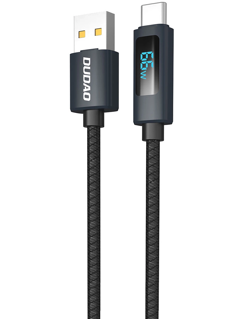 Cable de Datos y Carga USB-A - USB-C Dudao L7T Display, 66W, 1m, Negro