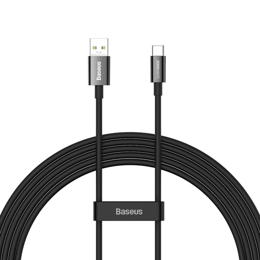 Cable de Datos y Carga USB-A a USB-C Baseus Superior Series, 65W, 2m, Negro CAYS001001