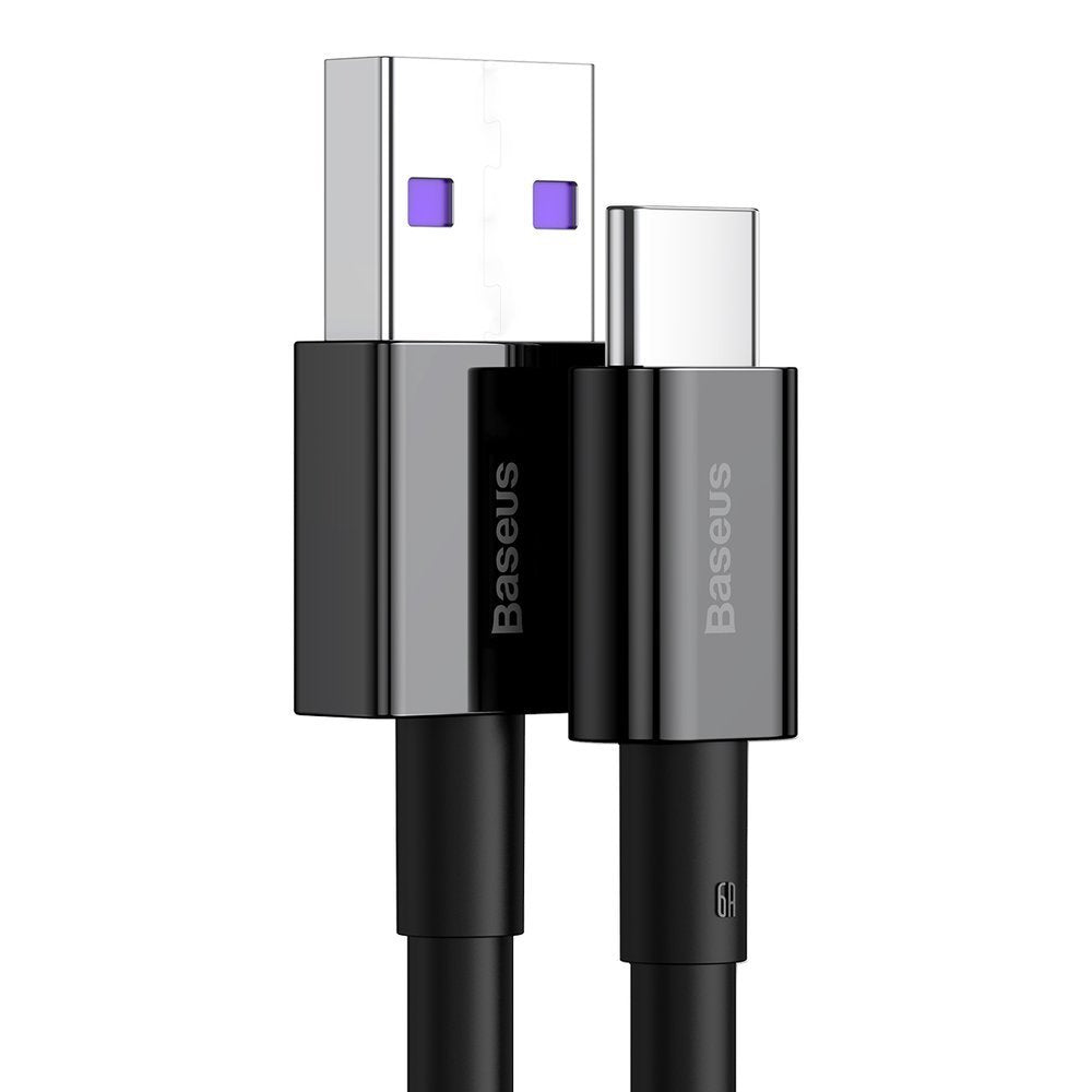 Cable de Datos y Carga USB-A - USB-C Baseus Superior, 66W, 2m, Negro CATYS-A01