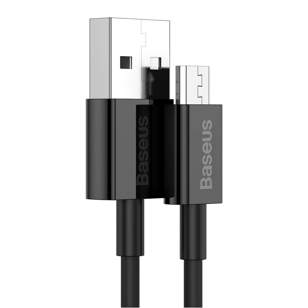 Cable de Datos y Carga USB-A - microUSB Baseus Superior Series, 18W, 2m, Negro CAMYS-A01