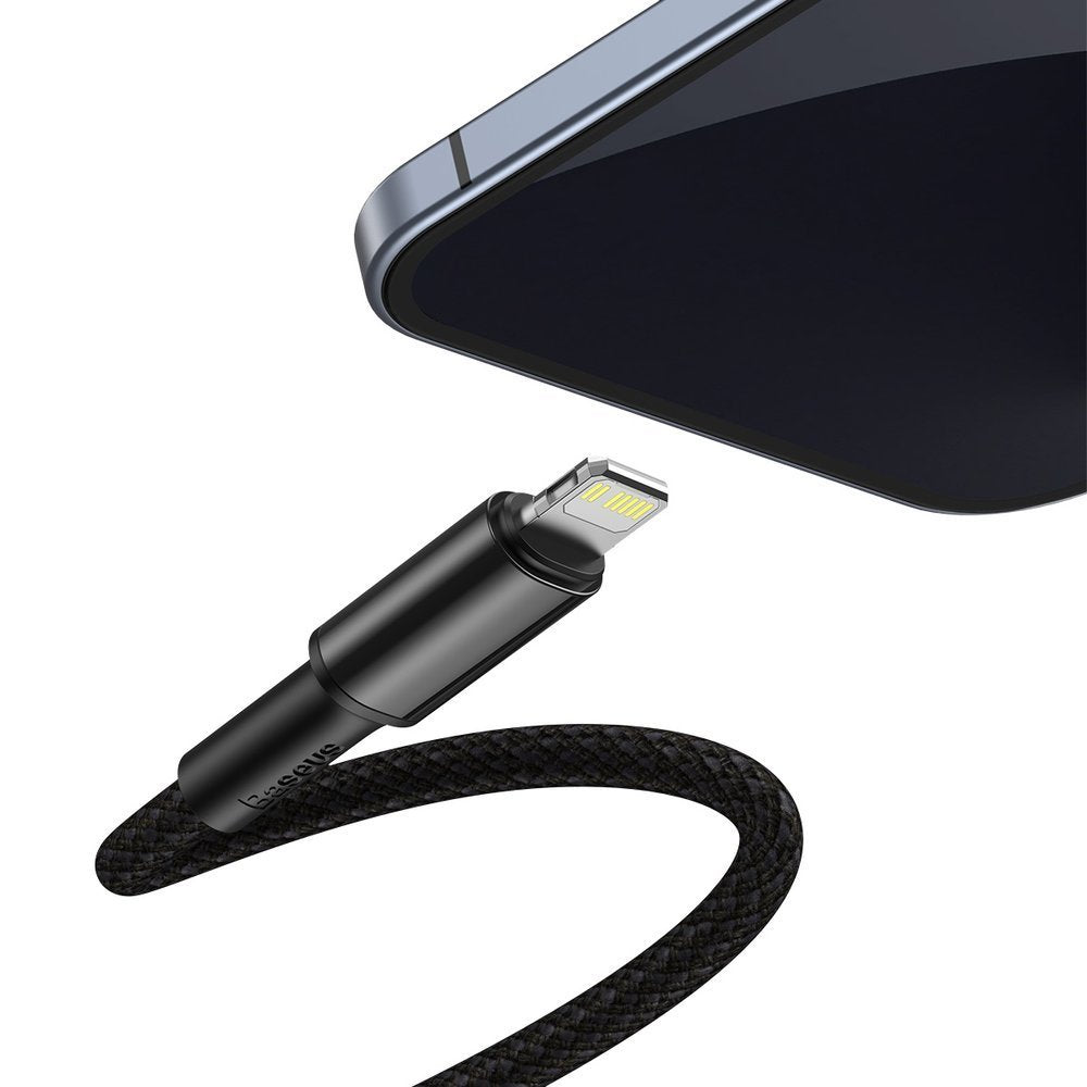 Cable de carga y datos USB-C - Lightning trenzado de alta densidad Baseus, 20 W, 1 m, negro CATLGD-01