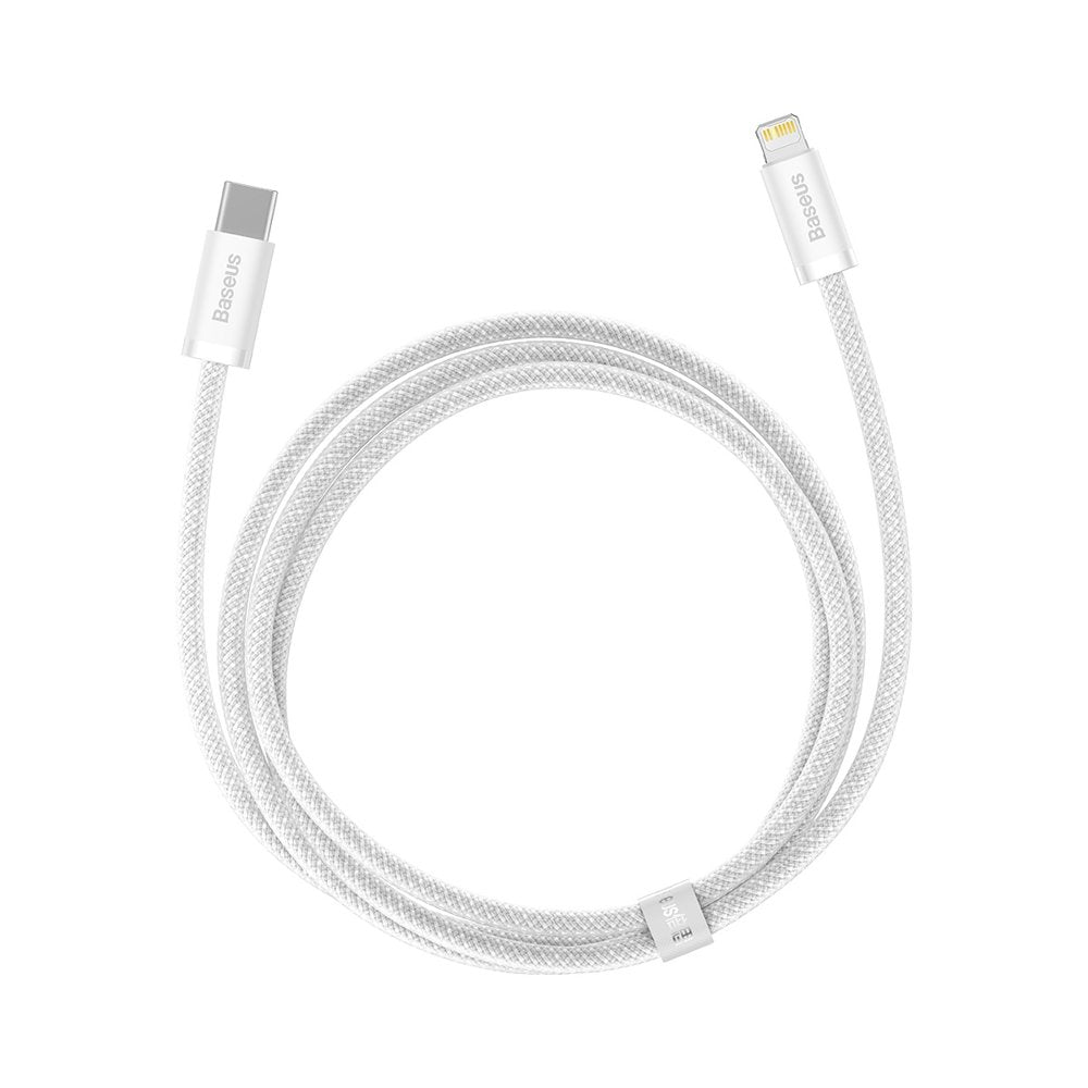 Cable de carga y datos de carga rápida dinámica USB-C - Lightning Baseus, 20 W, 2 m, blanco CALD000102