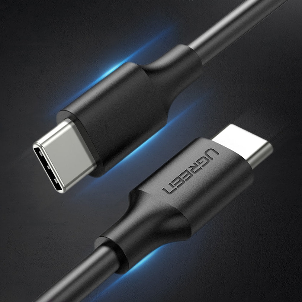 Cable de carga y datos USB-C - USB-C UGREEN US286, 60W, 2m, Negro