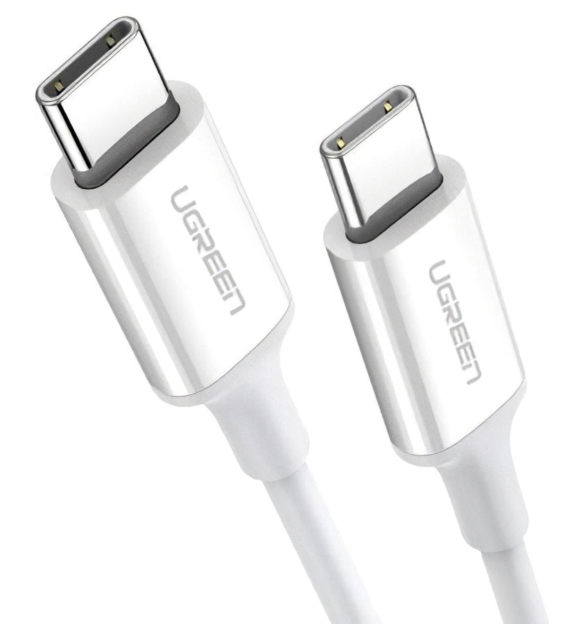 Cable de carga y datos USB-C - USB-C UGREEN US264, 60W, 1m, Blanco
