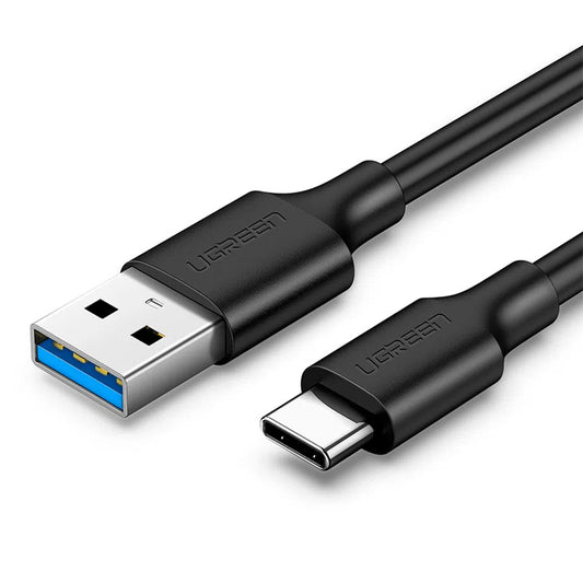 Cable de carga y datos USB-A a USB-C UGREEN US184, 60W, 1m, Negro