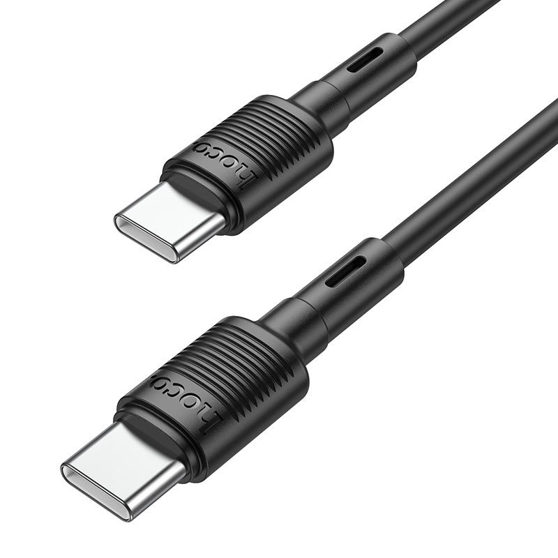Cable de carga y datos USB-C - USB-C HOCO X83 Victory USB-C, 60W, 1m, Negro