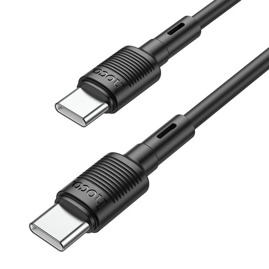 Cable de carga y datos USB-C - USB-C HOCO X83 Victory USB-C, 60W, 1m, Negro