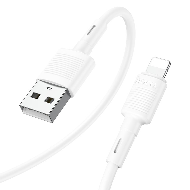 Cable de Datos y Carga USB-A - Lightning HOCO X83 Victory, 18W, 1m, Blanco