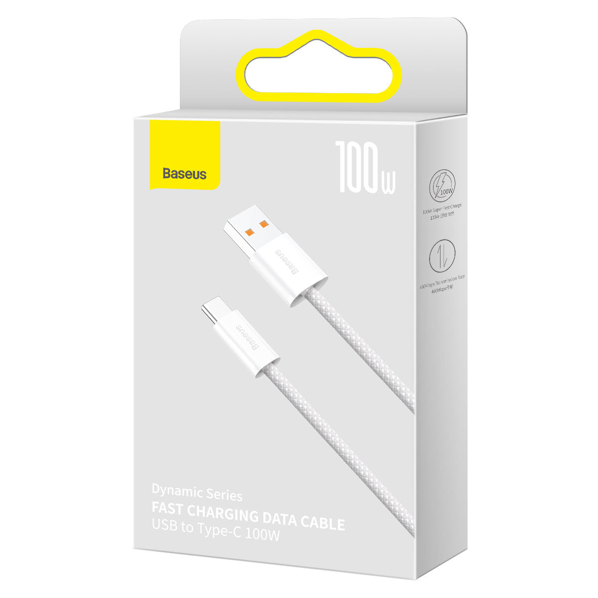Cable de Datos y Carga USB-A - USB-C Baseus Dynamic Series, 100W, 1m, Blanco CALD000602
