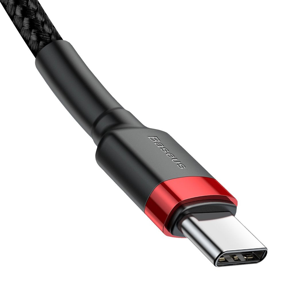 Cable de carga y datos USB-C - USB-C Baseus Cafule, 60W, 2m, Rojo CATKLF-H91