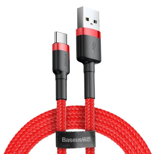 Cable de Datos y Carga USB-A a USB-C Baseus Cafule, 60W, 1m, Rojo