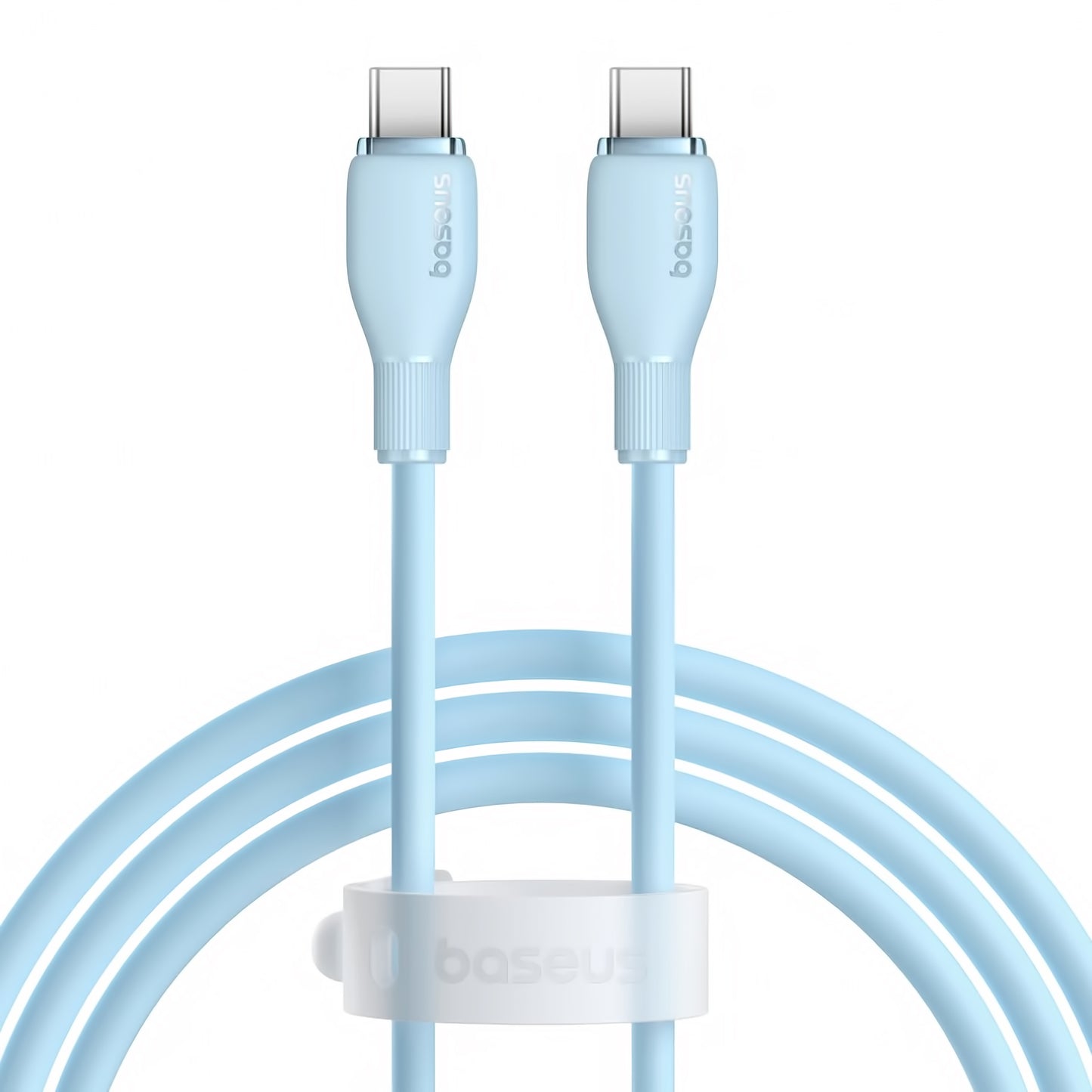 Cable de Datos y Carga USB-C - USB-C Baseus Pudding, 100W, 1.2m, Azul P10355702311-00