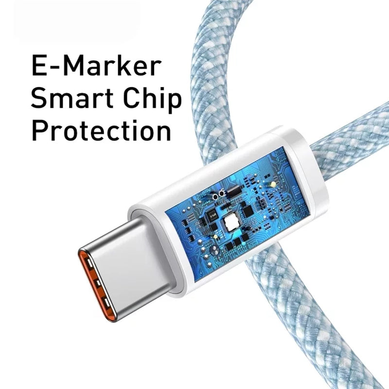 Cable de Datos y Carga USB-C - USB-C Baseus Dynamic Series, 100W, 1m, Azul CALD000203