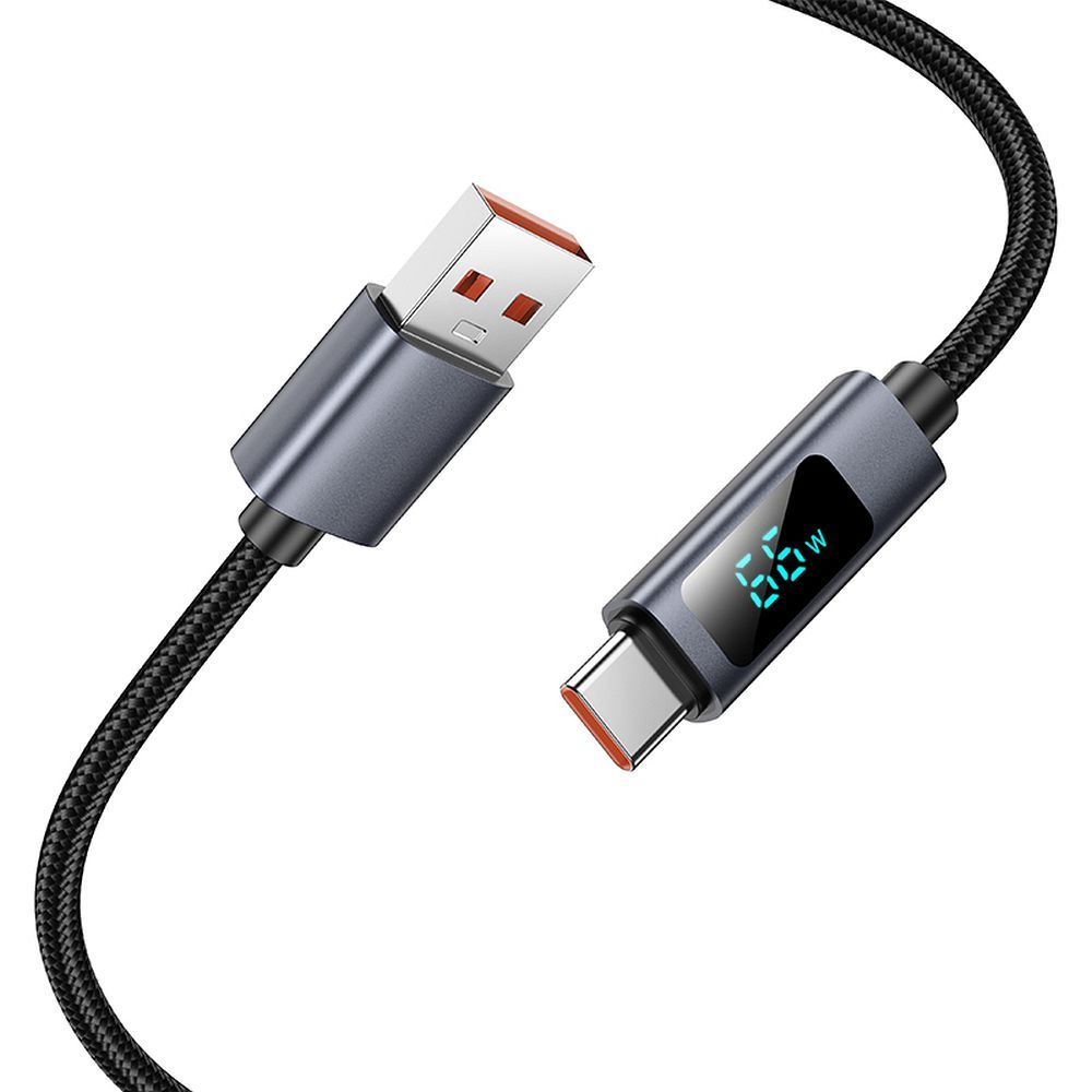 Cable de Datos y Carga USB-A - USB-C HOCO Display X112, 100W, 1m, Negro