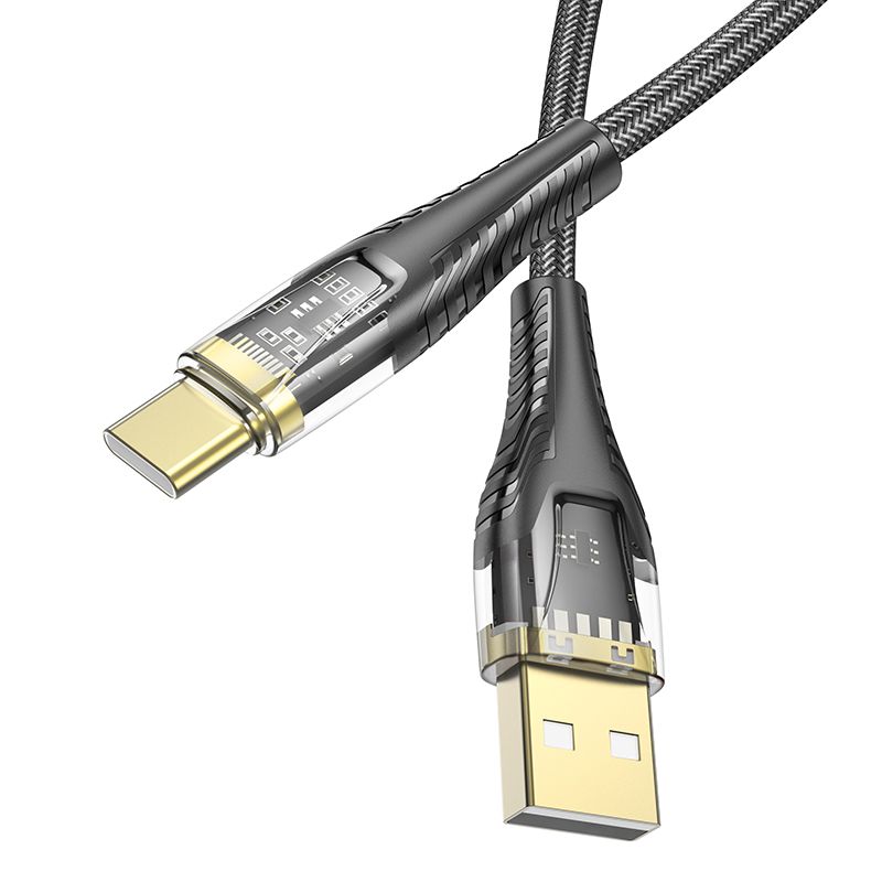 Cable de Datos y Carga USB-A - USB-C HOCO U121, 18W, 1.2m, Negro