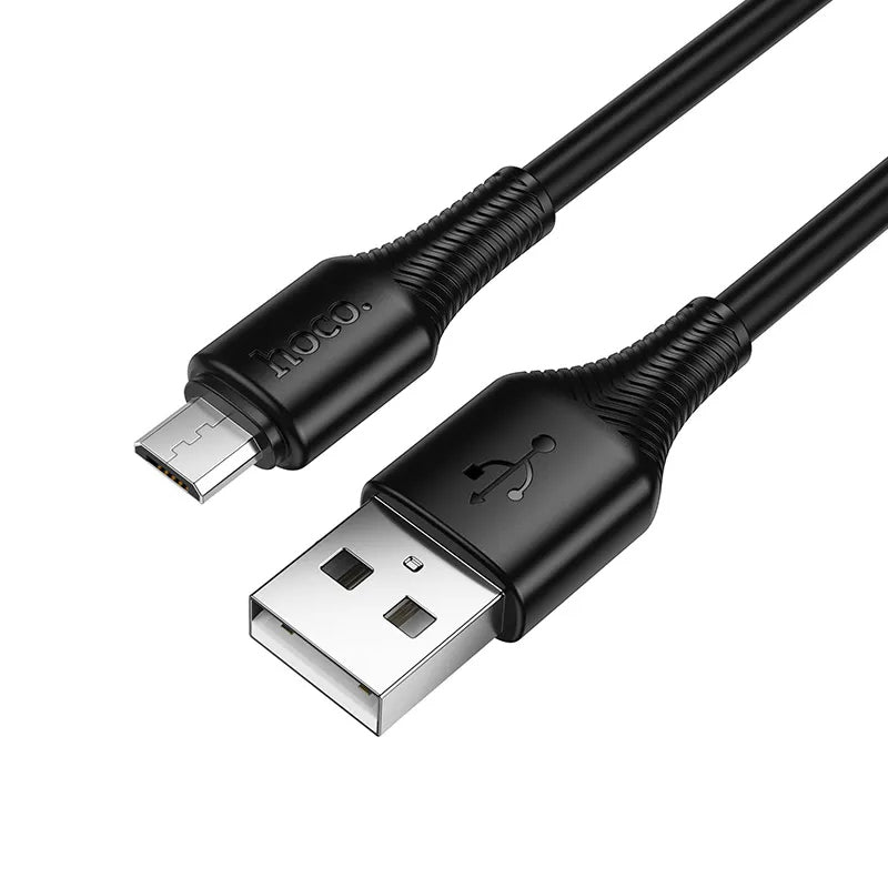 Cable de Datos y Carga USB-A - microUSB HOCO X120, 18W, 1m, Negro