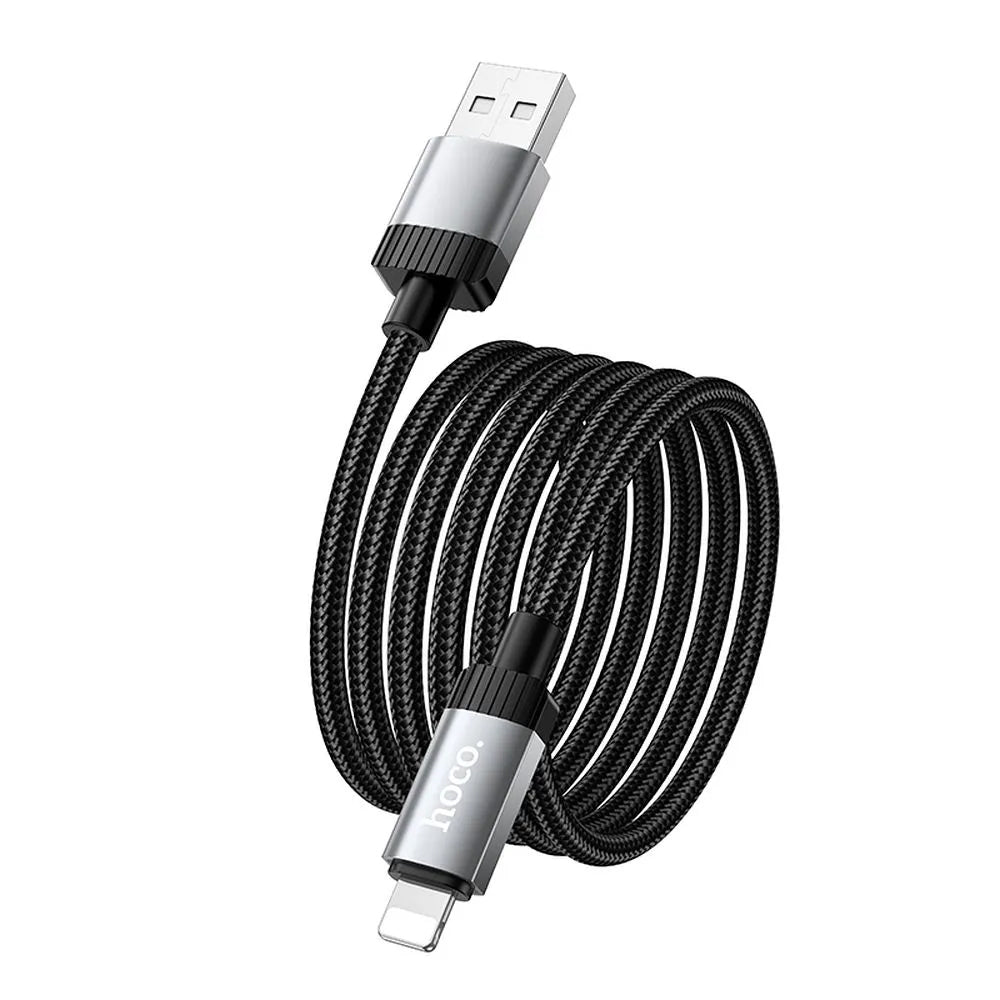 Cable de Datos y Carga USB-A - Lightning HOCO X117, 18W, 1m, Negro