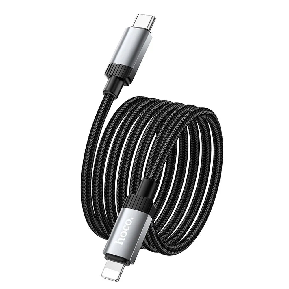 Cable de Datos y Carga USB-C - Lightning HOCO X117, 27W, 1m, Negro