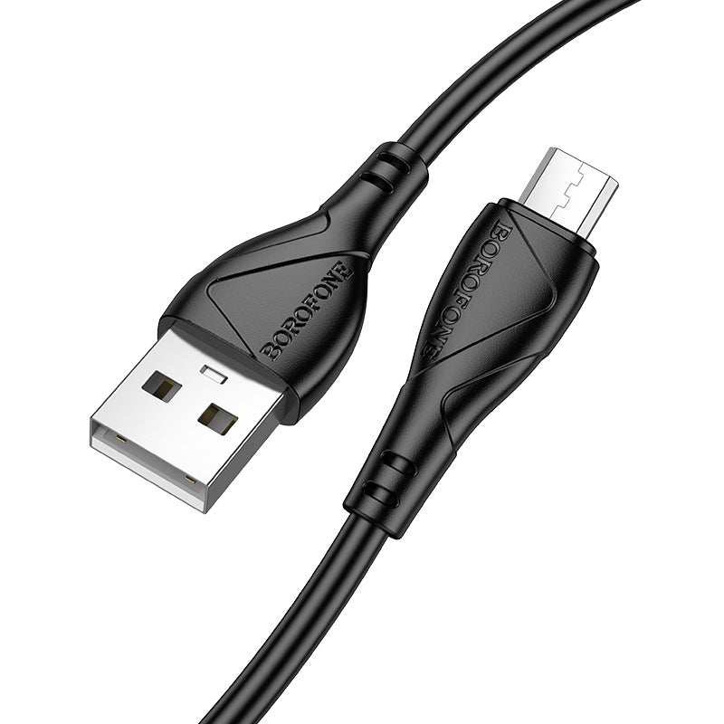 Cable de Datos y Carga USB-A - microUSB Borofone BX121 Energy, 18W, 1m, Negro