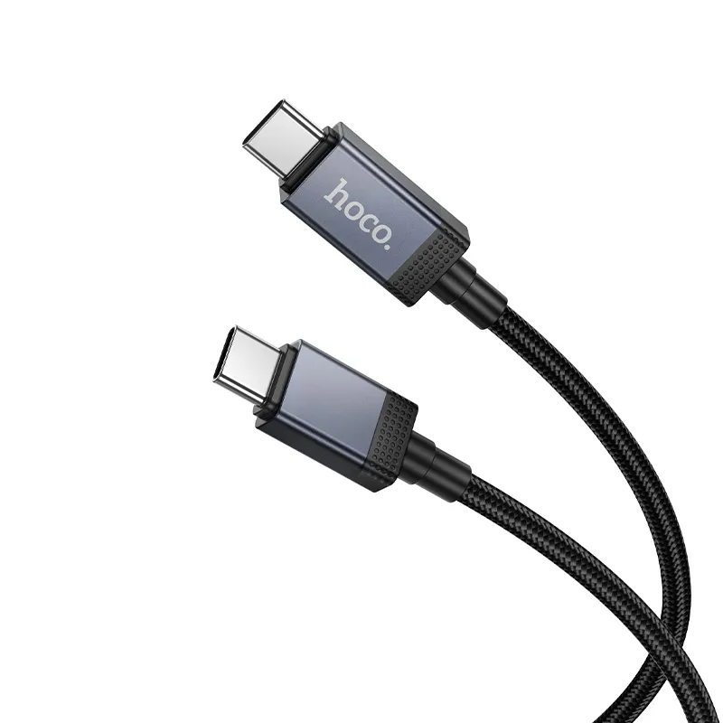 Cable de Datos y Carga USB-C - USB-C HOCO X118 Display, 60W, 1m, Negro