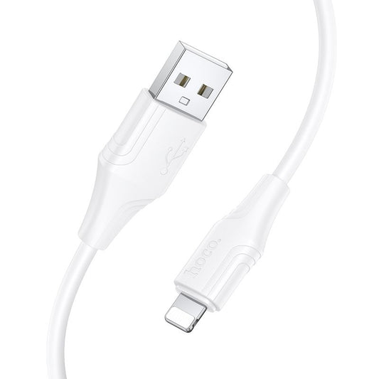 Cable de Datos y Carga USB-A - Lightning HOCO X124, 18W, 1m, Blanco
