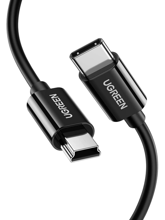 Cable de Datos y Carga USB-C - miniUSB UGREEN US242, 18W, 1m, Negro