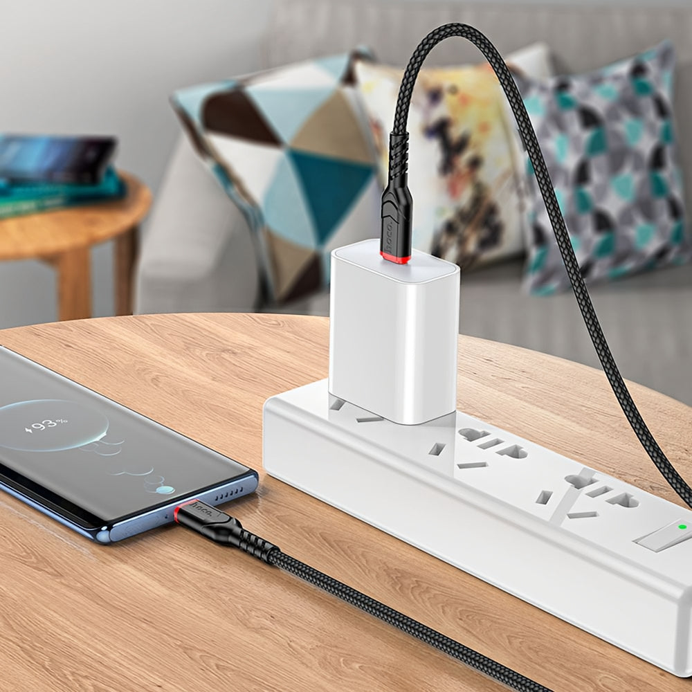 Cable de Datos y Carga USB-C - USB-C HOCO X59 Victory, 60W, 1m, Negro