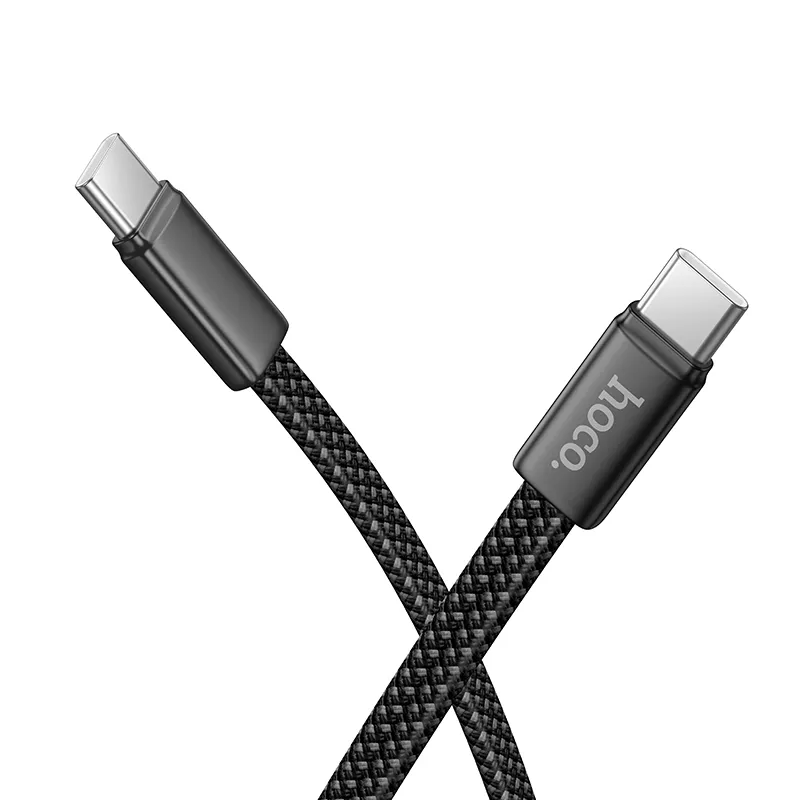 Cable de Datos y Carga USB-C - USB-C HOCO X125, 60W, 1m, Negro