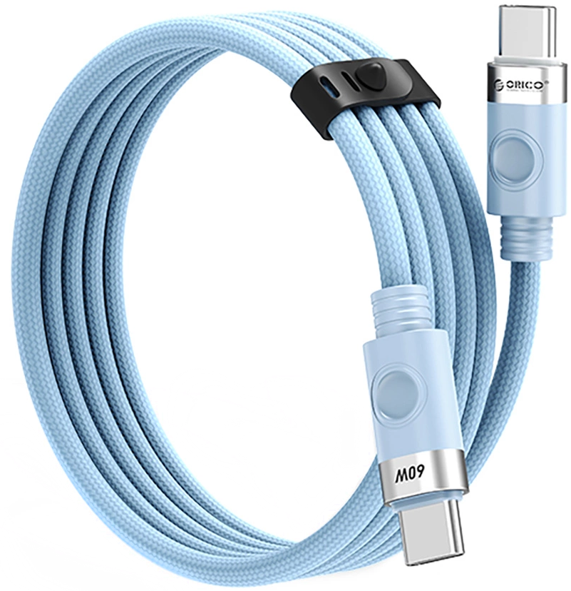 Cable de Datos y Carga USB-C - USB-C Orico CDX, 60W, 1m, Azul