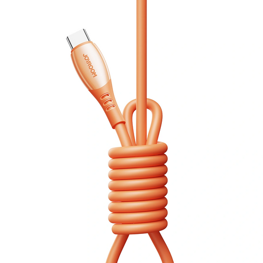 Cable de Datos y Carga USB-C - USB-C Joyroom S-A59 Vibrant, 60W, 1.2m, Naranja