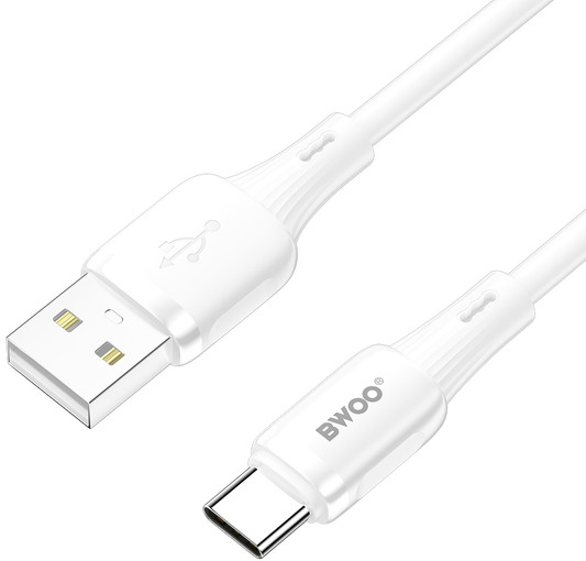 Cable de Datos y Carga USB-A - USB-C BWOO X329C, 18W, 1m, Blanco