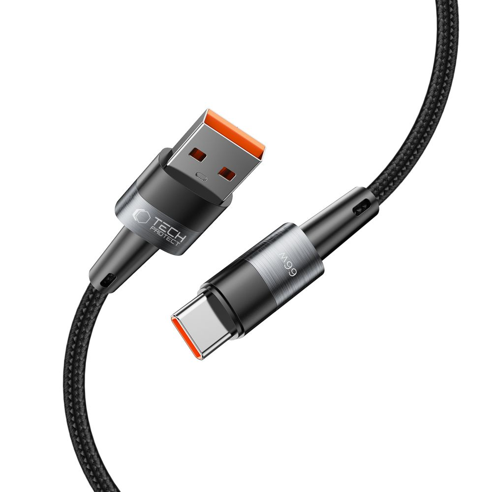 Cable de Datos y Carga USB-A - USB-C Tech-Protect Ultraboost, 66W, 0.5m, Gris