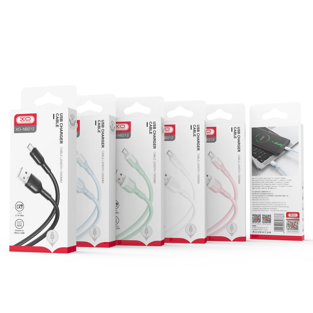 Cable de carga y datos USB-A - Lightning XO Design NB212, 18 W, 1 m, blanco